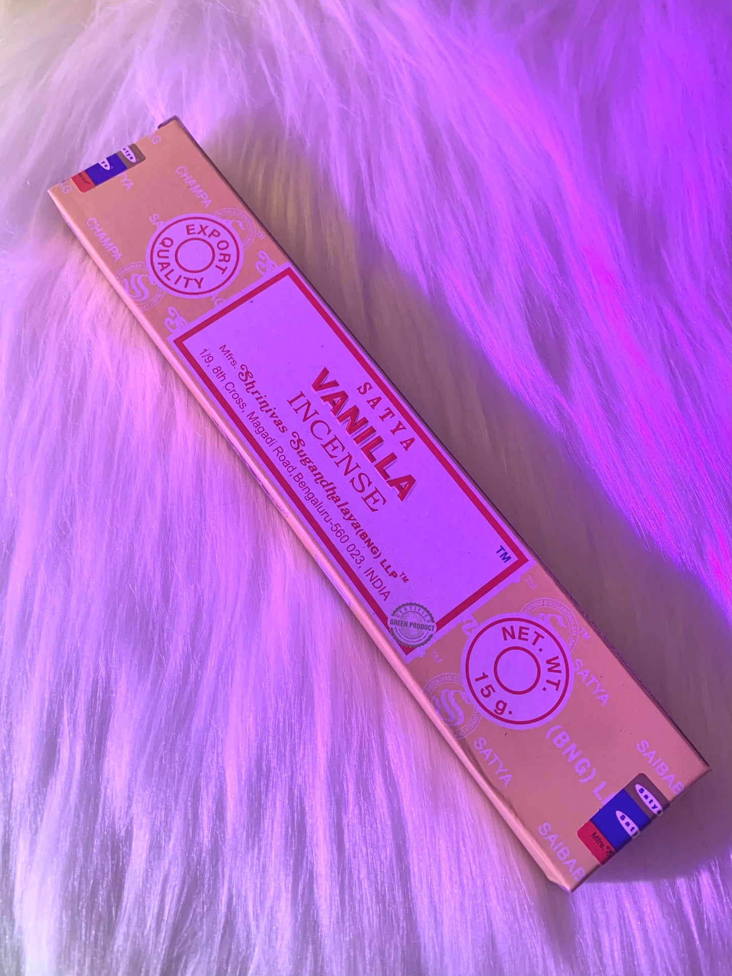 Vanilla Satya Incense Sticks