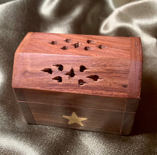 Wooden Incense Cone Box (Star)