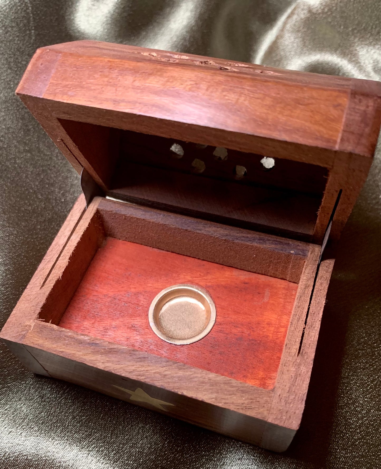 Wooden Incense Cone Box (Star)